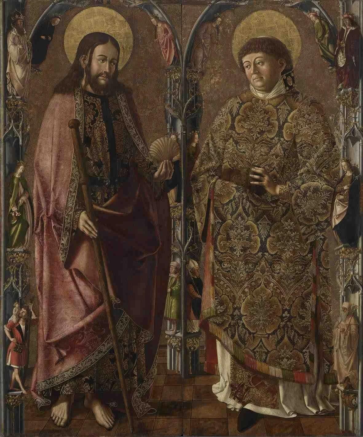 Jakobus-Stephanus-Altar: Die hll. Jakobus und Stephanus, detail