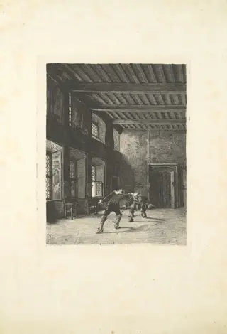 Il Duello (The Duel), by Francesco Colombi Borde, ink, 1880