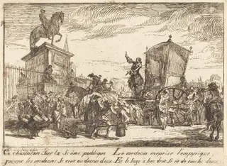 The Charlatan (Le charlatan), by Gabriel de Saint-Aubin, ink, 1760