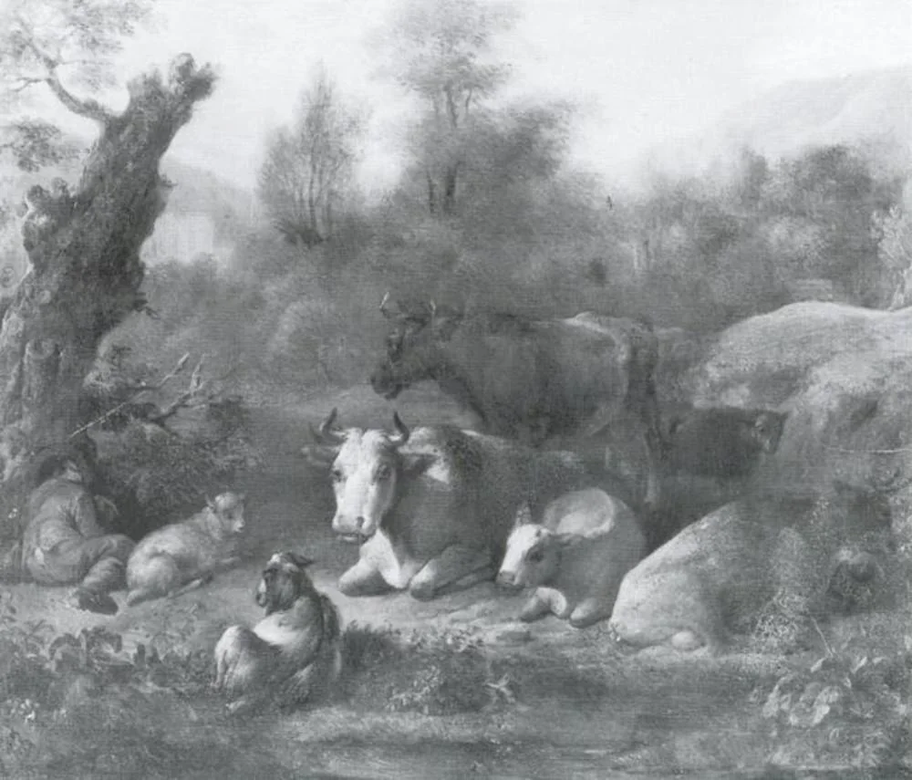 Cattle in a Landscape, detail