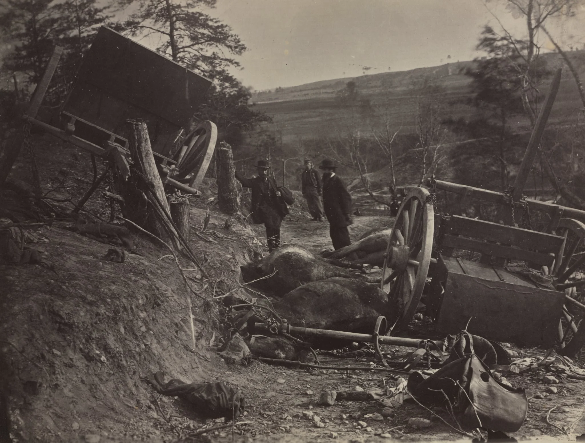 Effects of a Shell Explosion, Fredericksburg, VA., detail