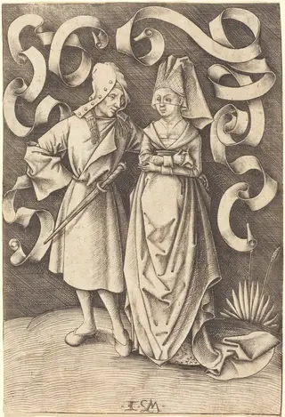 The Dissimilar Couple, by Israhel van Meckenem, ink, 1499