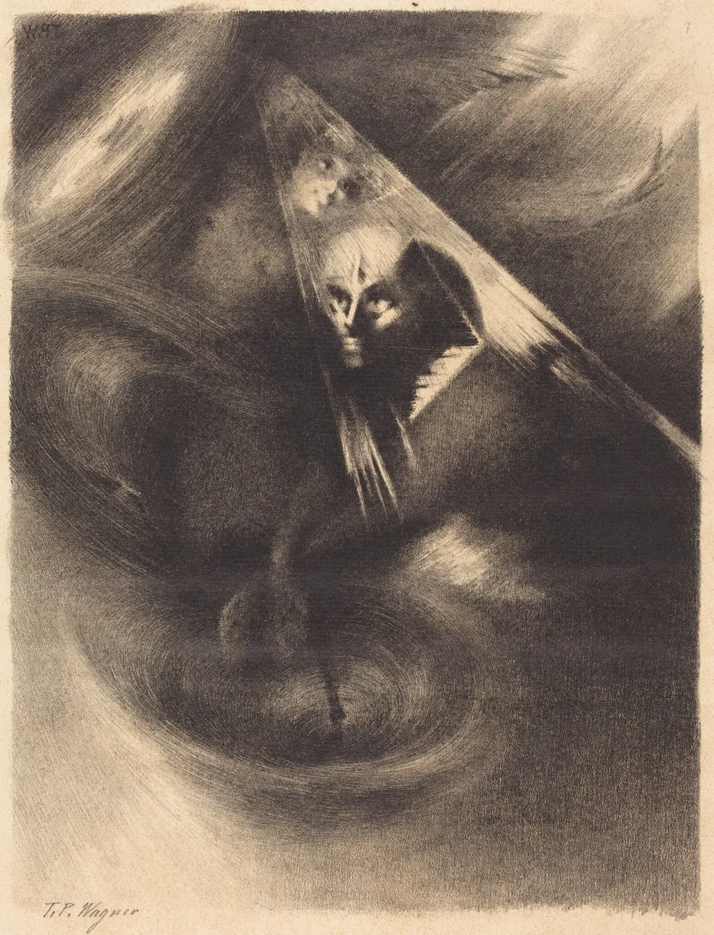 Dream (Rêve), by Théo Wagner, ink, 1894