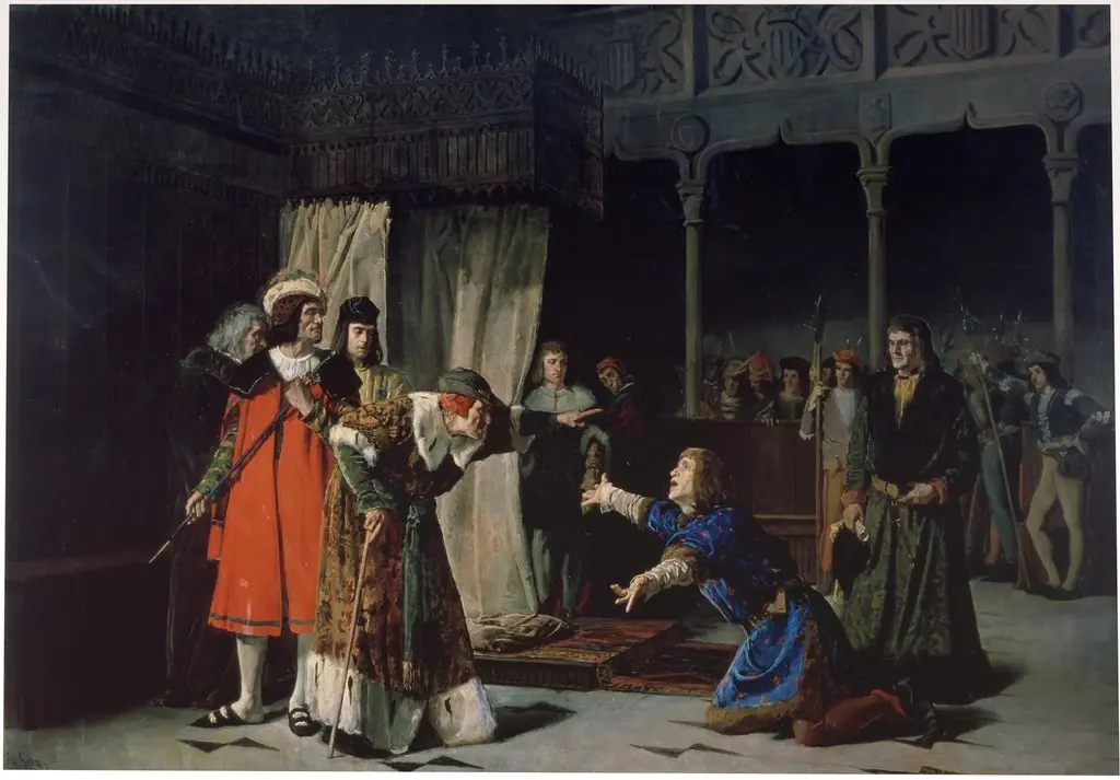 La prisión del príncipe de Viana, by Emilio Sala, oil, 1871