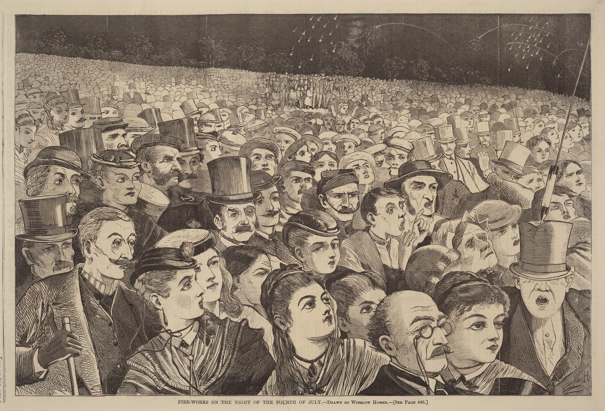Fire Works on the Night of the Fourth of July, detail