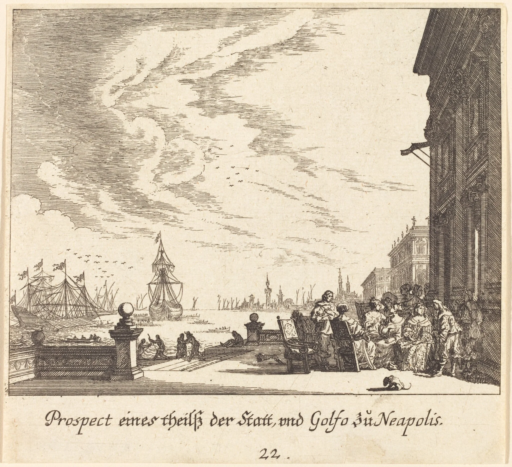 View of Gulf of Naples, detail