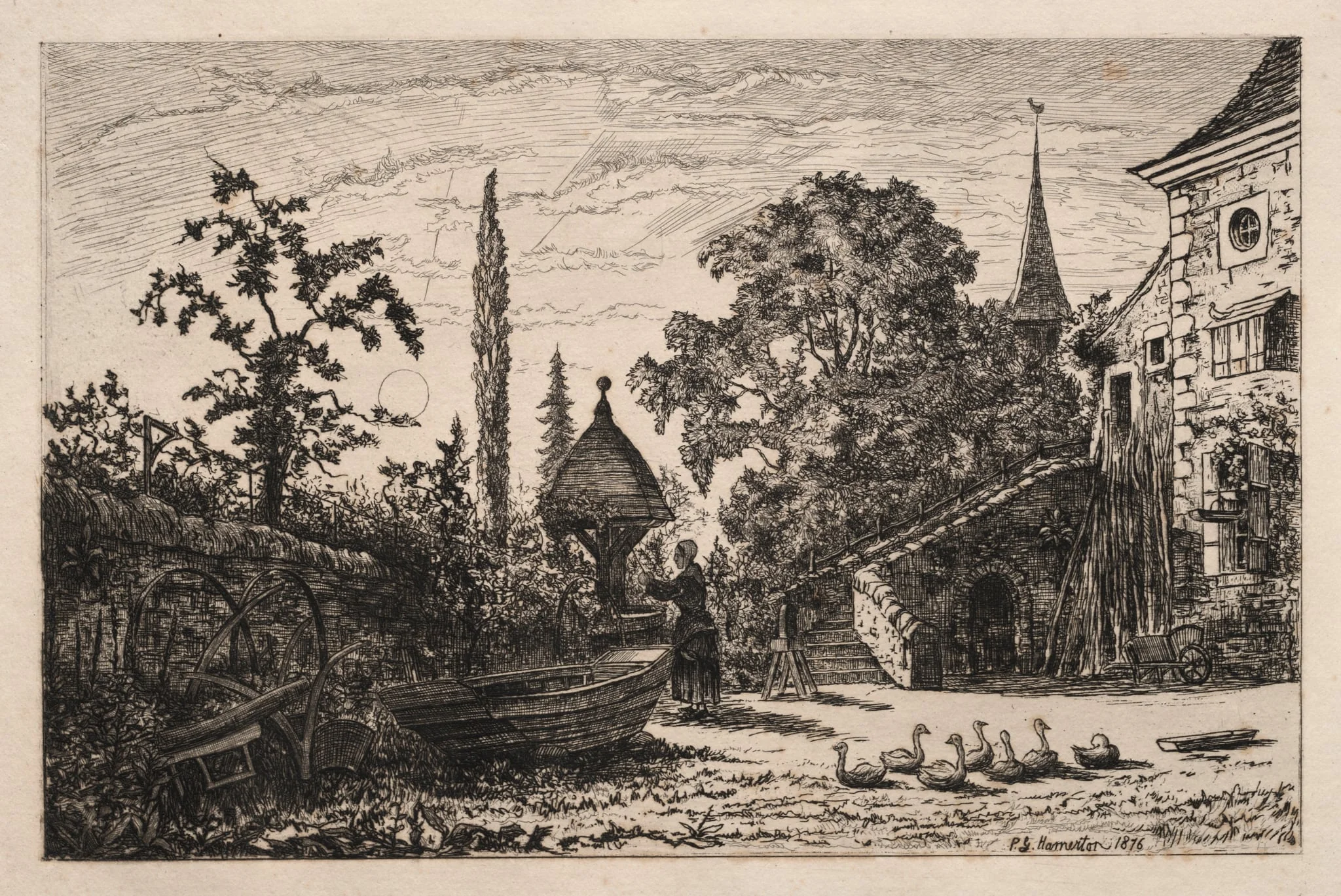 The Courtyard, detail