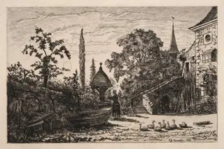The Courtyard, by Philip Gilbert Hamerton, 1876