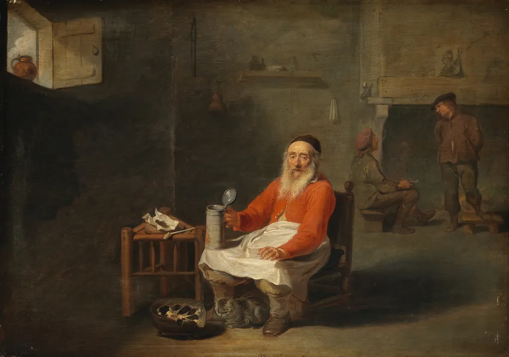 An Elderly Man with a Beer Mug, by Willem van Herp, unspecified, 1640