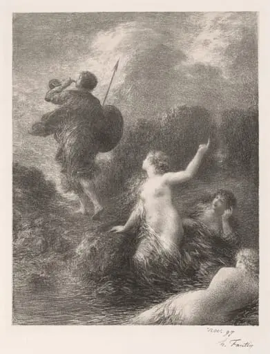 Goetterdaemmerung:  Siegfried et les filles, by Henri Fantin-Latour, 1897