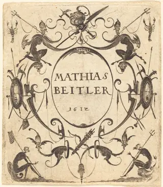Ornament, by Mathias Beutler, ink, 1602