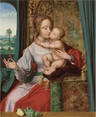 The Madonna of the Cherries, by Quinten Metsys, oil, 1529