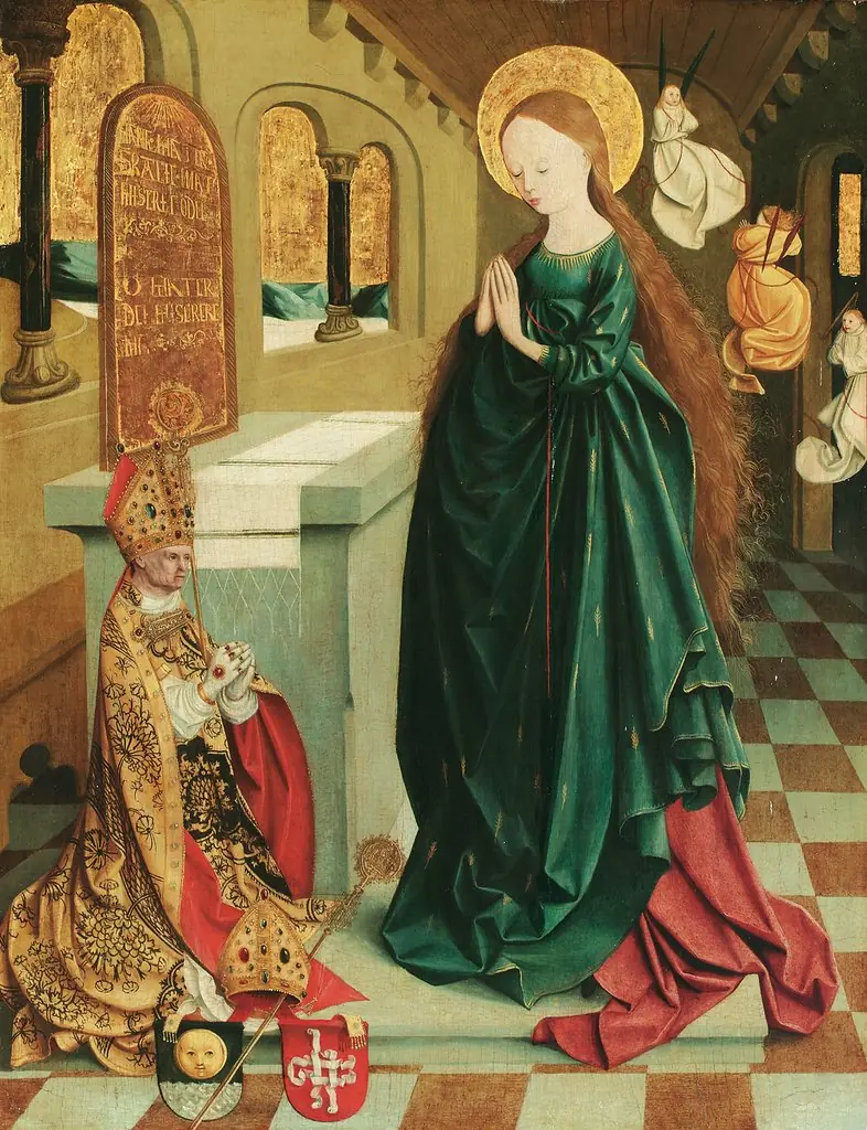 Maria als Tempeljungfrau im Ährenkleid, by Meister von Mondsee, unspecified, 1499