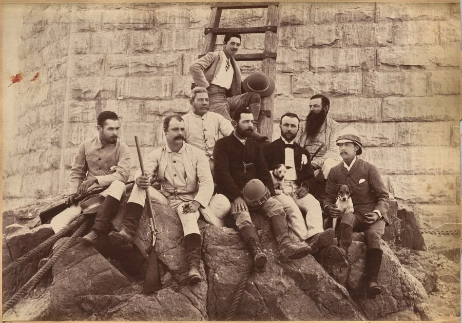 Staff of Messrs. Glover & Co., Sindh Bridge (verso), detail