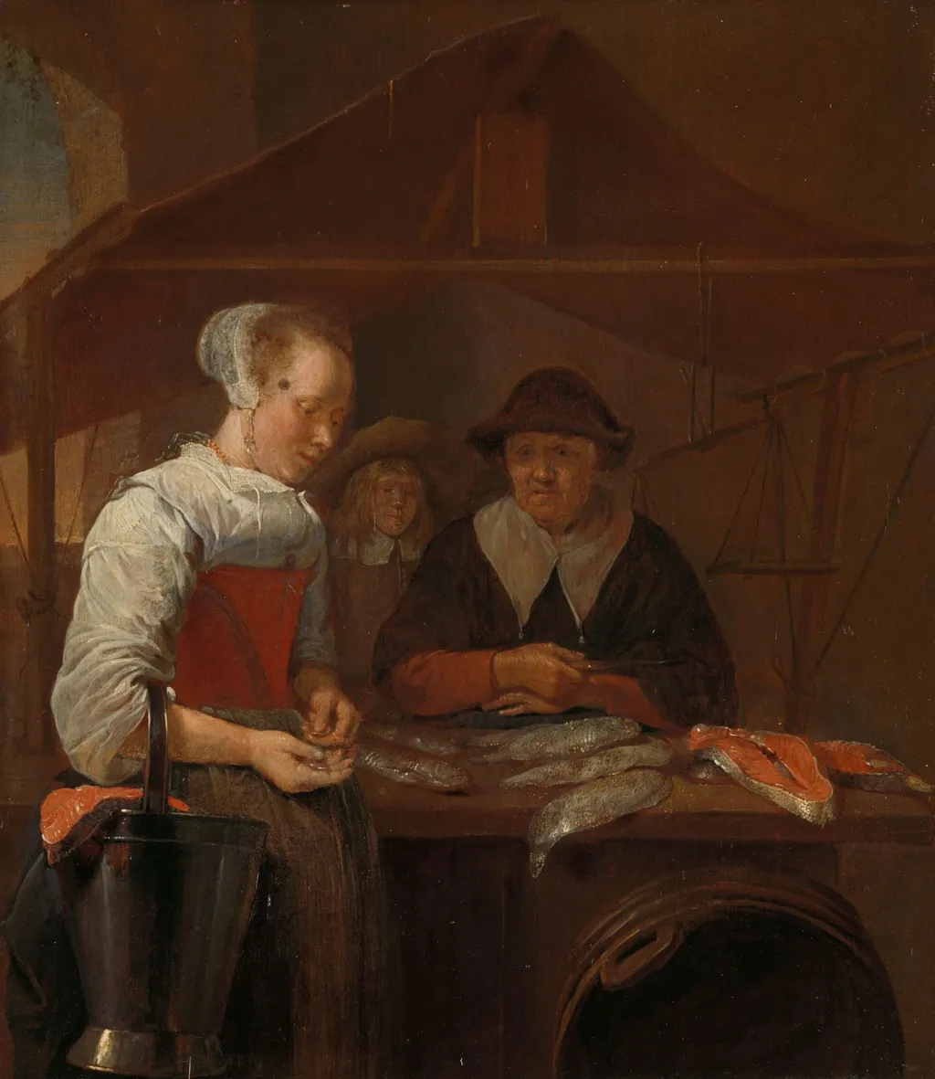 The fishwife, by Quirijn van Brekelenkam, unspecified, 1660
