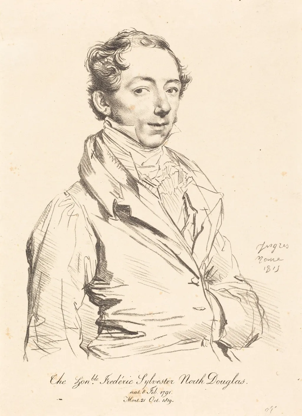 Frederic Sylvester Douglas, by Jean Auguste Dominique Ingres, ink, 1815