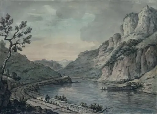 Lake Scenery, by William Marlow, watercolor, 1760
