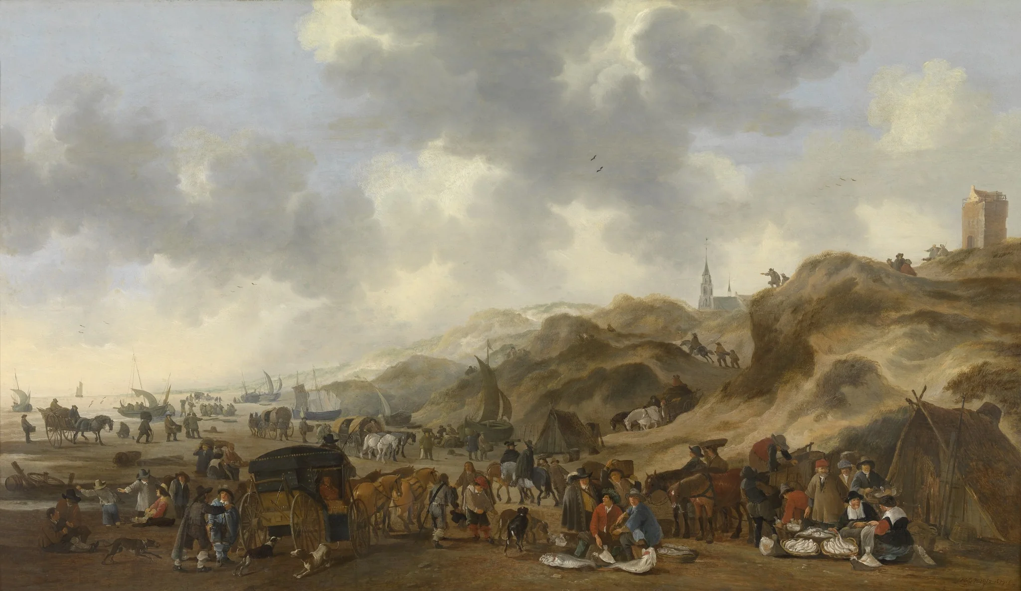 The Dunes at Scheveningen, detail