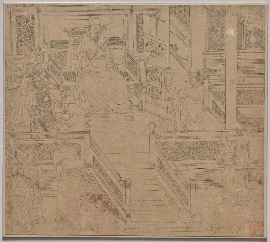 Album of Daoist and Buddhist Themes: Kings of Hells: Leaf 29, detail