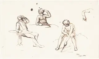Figure Studies, by William Mulready, ink, 1832