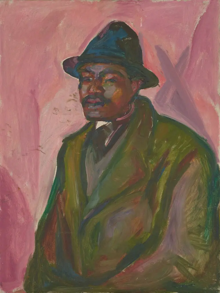 Abdul Karim in Green Coat, by Edvard Munch, oil, 1916