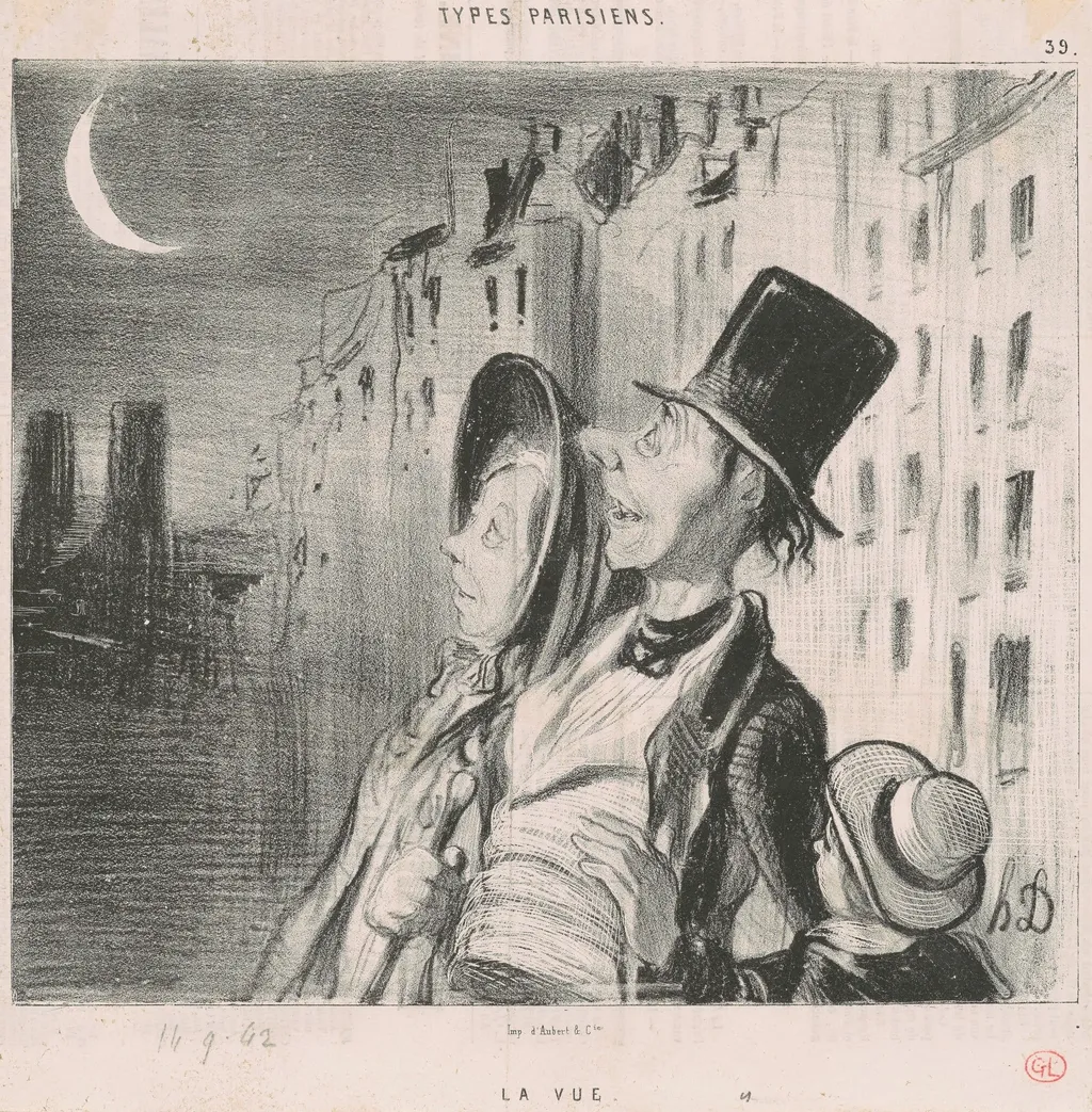 La Vue, by Honoré Daumier, ink, 1839