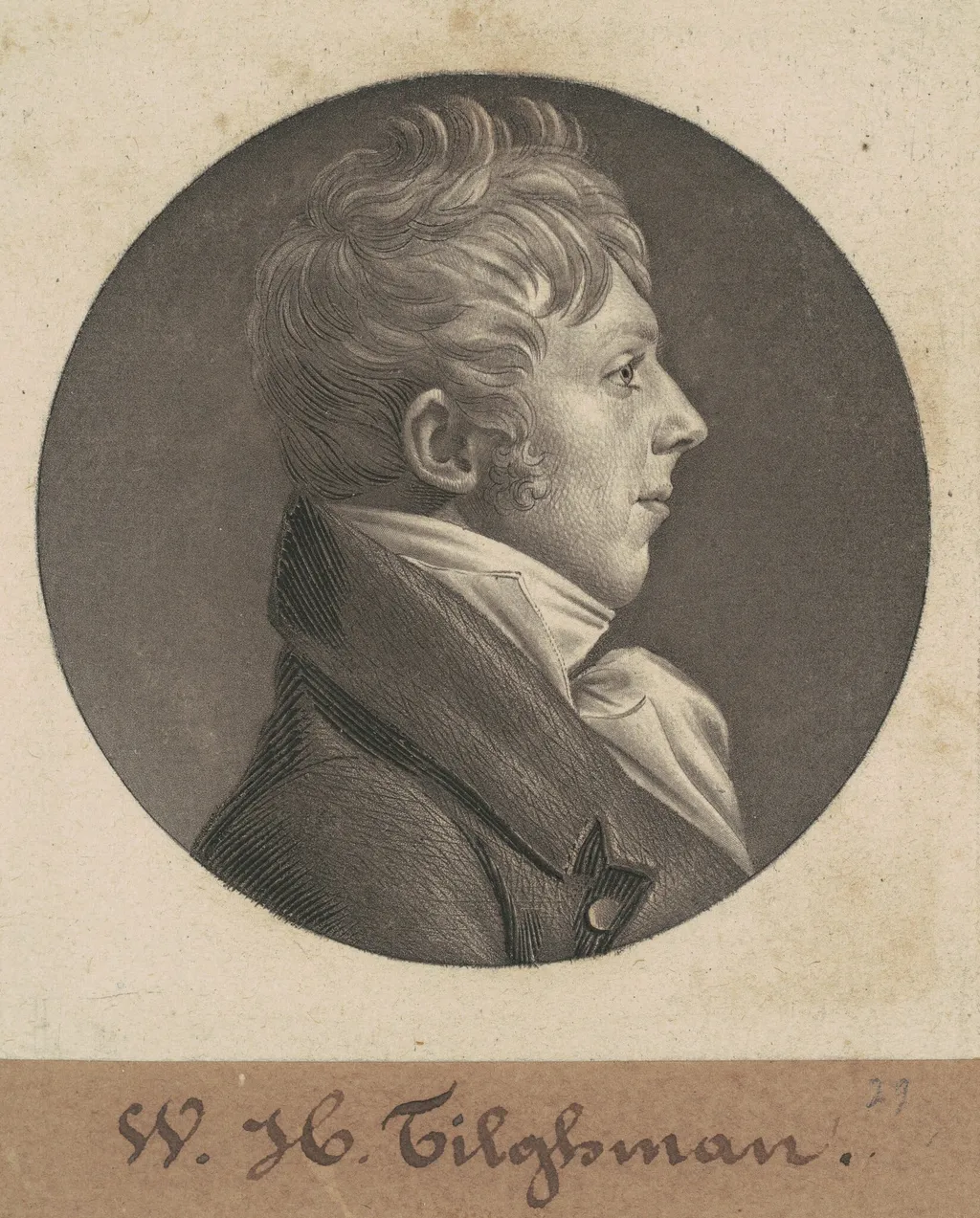 William Helmsley Tilghman, by Charles B. J. Févret de Saint-Mémin, ink, 1804