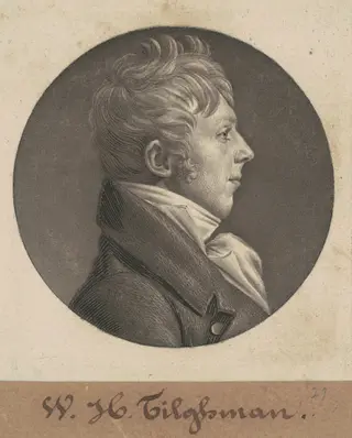William Helmsley Tilghman, by Charles B. J. Févret de Saint-Mémin, ink, 1804