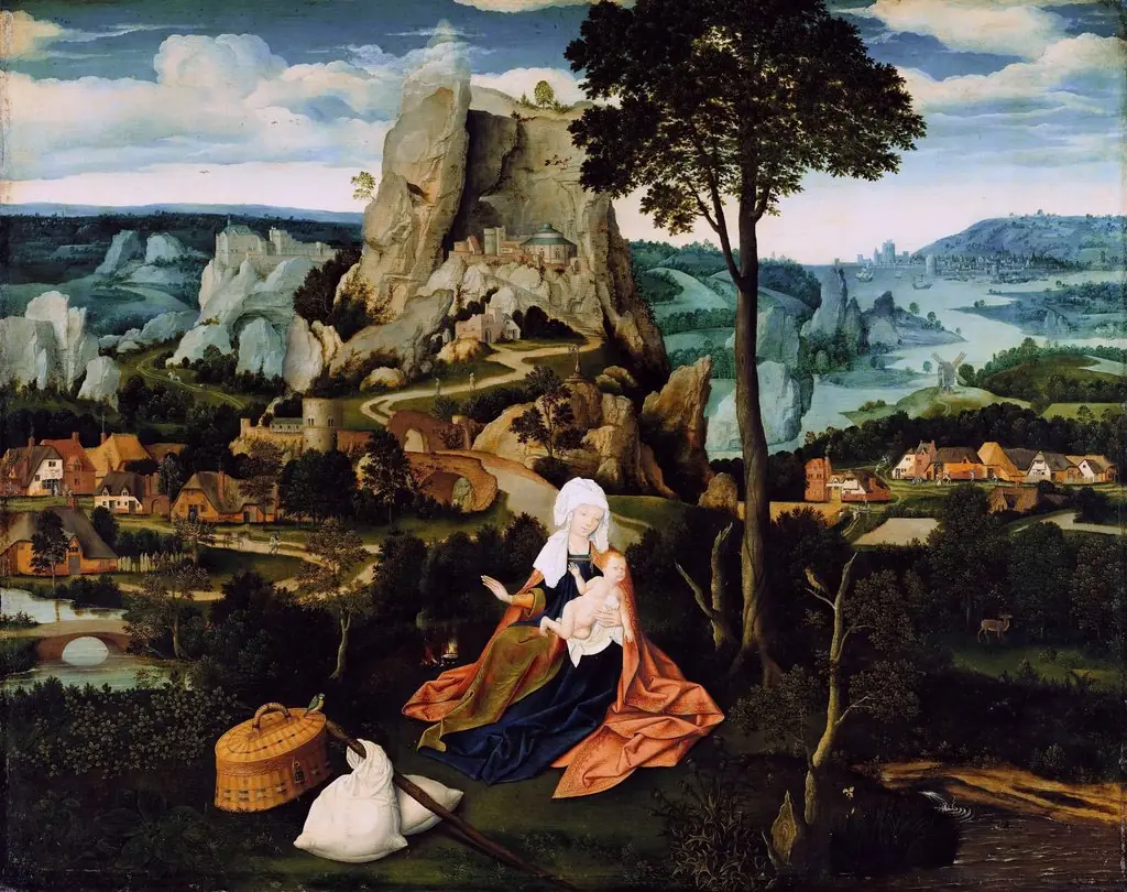 Rest on the Flight to Egypt, by Joachim Patinir, unspecified, 1520