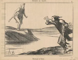Bertrand et Raton, by Honoré Daumier, ink, 1854
