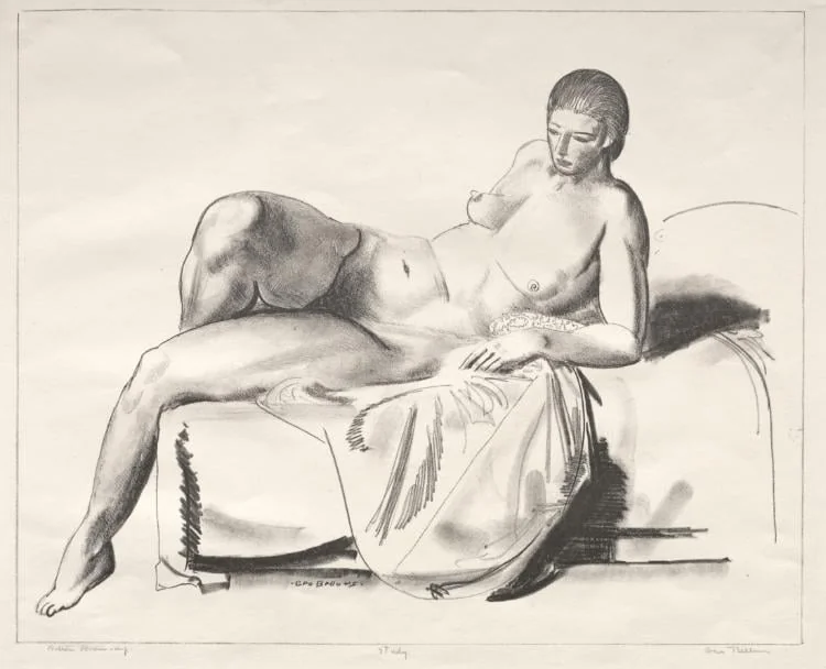 Nude Study, Classic on a Couch, detail