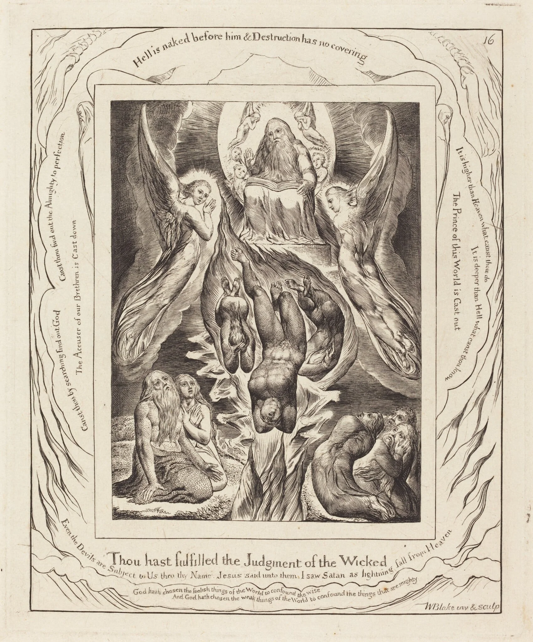 The Fall of Satan, detail