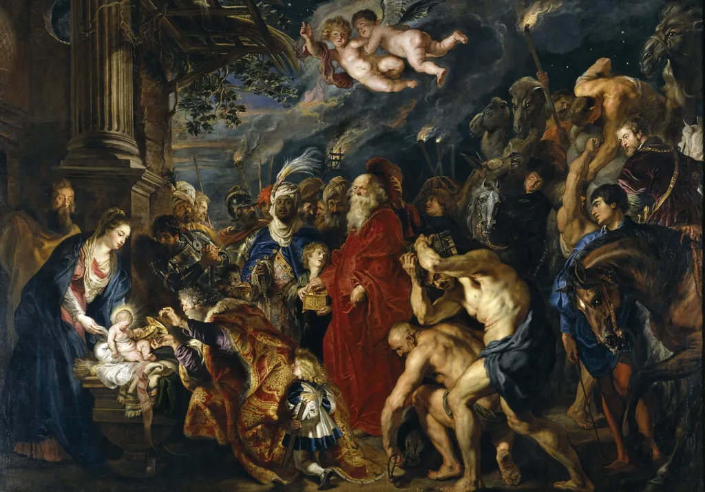 Adoration of the Magi, by Peter Paul Rubens, oil, 1609