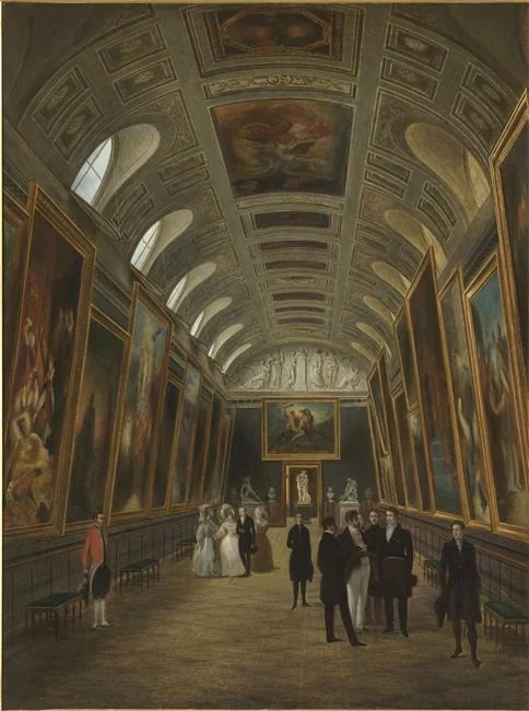 Louis-Philippe visiting the Luxembourg Museum, detail