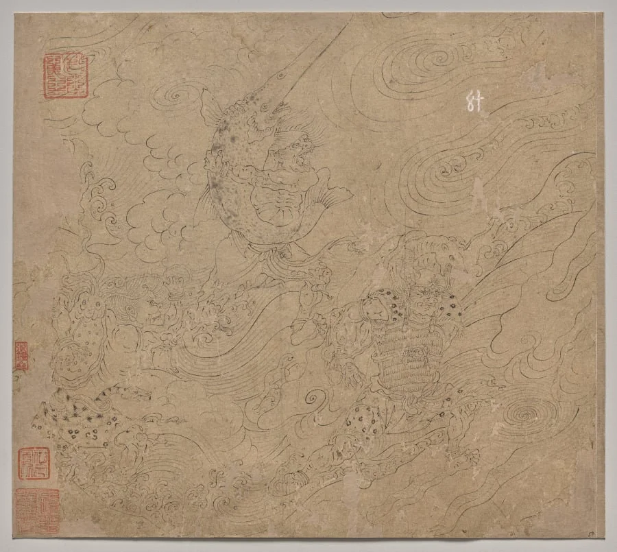 Album of Daoist and Buddhist Themes: Search the Mountain: Leaf 50, detail