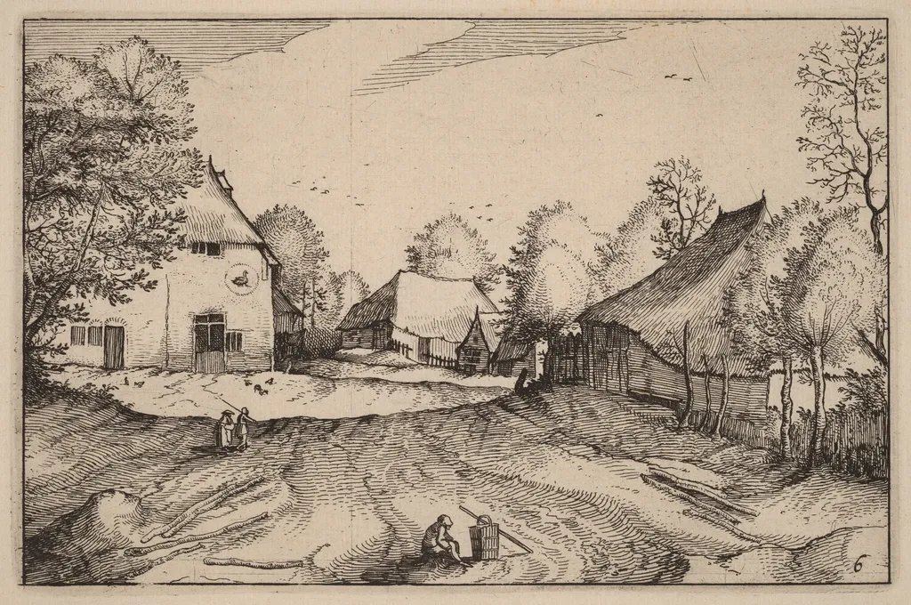 The Swann's Inn, by Claes Jansz Visscher, ink, 1612