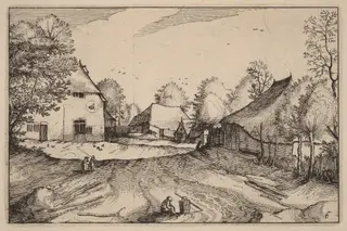 The Swann's Inn, by Claes Jansz Visscher, ink, 1612