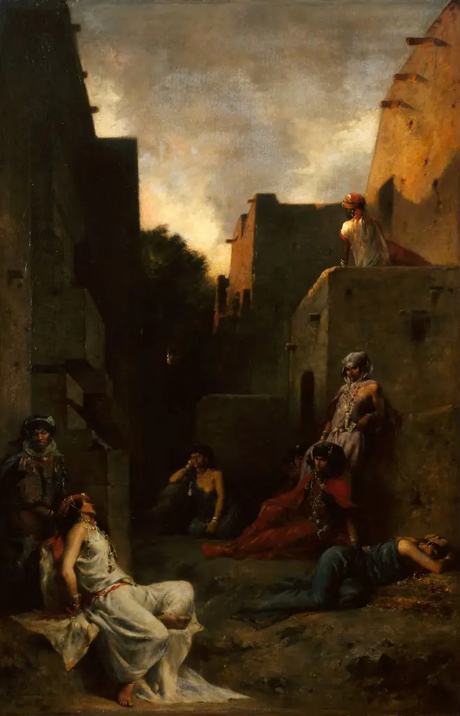 Women of the Ouled Nayls, by Eugène Fromentin, oil, 1867