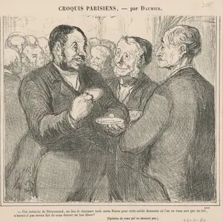 Cet imbécile de Dubrancart ..., by Honoré Daumier, ink, 1864