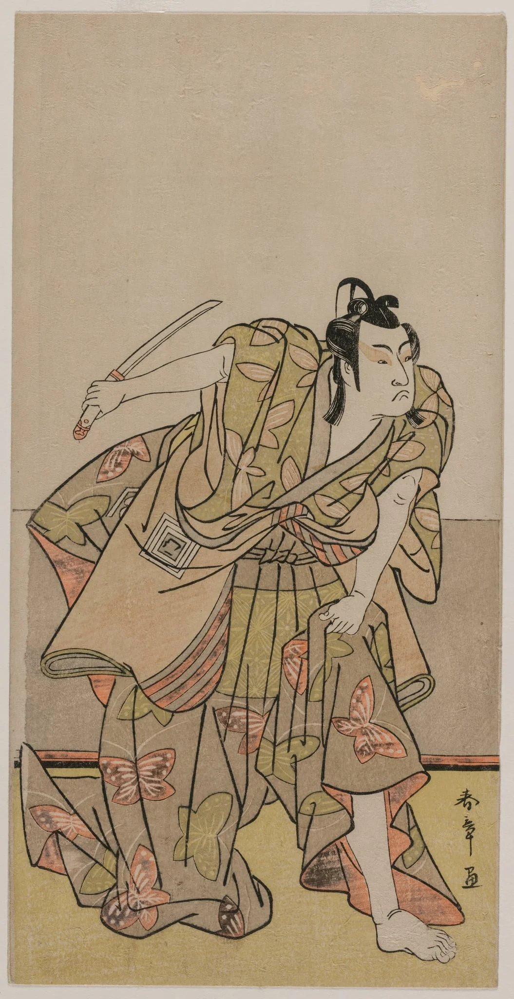 Ichikawa Monnosuke II as Soga no Goro, detail