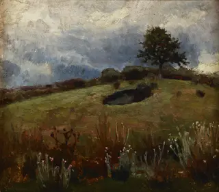 Landscape, by Jan Stanisławski, oil, 1896