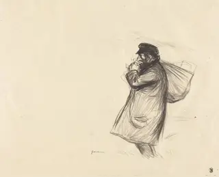 Le colporteur juif (The Jewish Peddler), by Jean-Louis Forain, ink, 1900