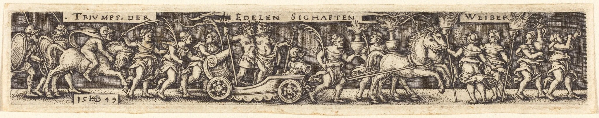 Triumphal Procession of the Noble Glorious Women, detail