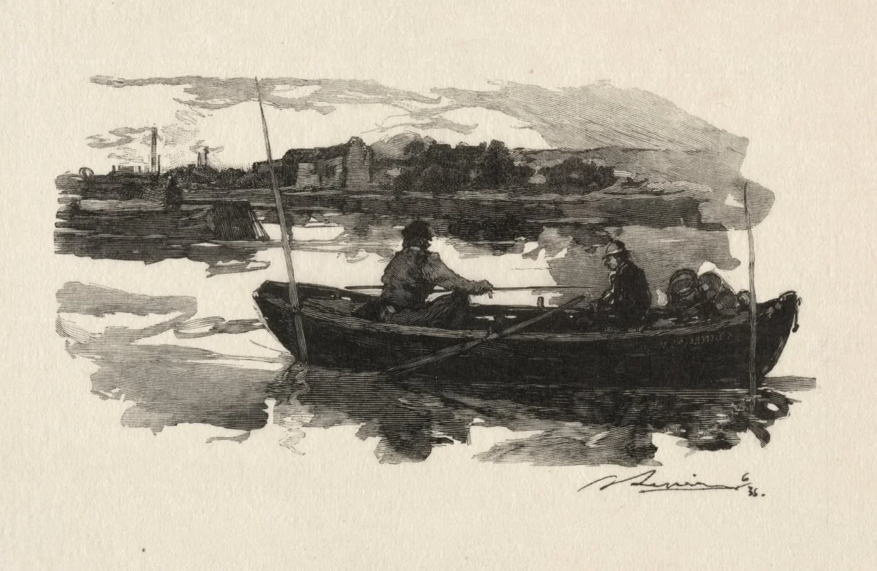 Au bord de la Seine, detail