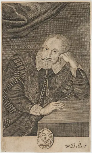 Sir Henry Wotton, by William Dolle, ink, 1660