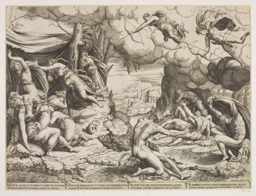 The Daughters of Niobe, by Perino del Vaga, 1541