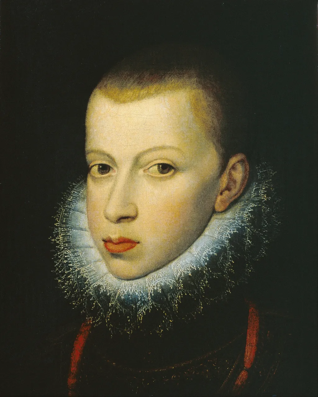 Philip III, Prince, by Juan Pantoja de la Cruz, oil, 1596