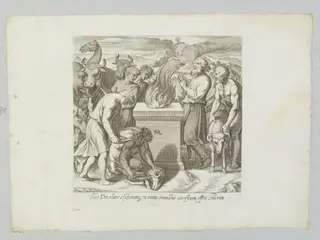 Noah sacrificing to God, by Francesco Villamena