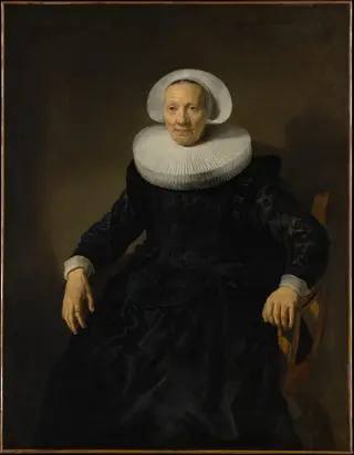 Old Woman in an Armchair, by Jacob Adriaensz Backer, oil, 1640