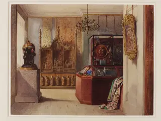 Marlborough House: First Room, by William Linnaeus Casey, watercolor, 1856